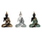 Decoratieve figuren DKD Home Decor 19 x 10 x 26,5 cm Blauw Gouden Boeddha Groen Orientaals (3 Ond...