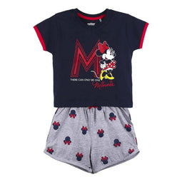 Zomerpyjama Minnie Mouse Grijs Donkerblauw Maat 6 Jaar