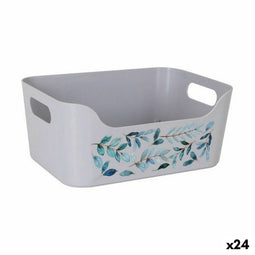 Veelzijdige mand Dem Lakens Met handvatten 25 x 17 x 10 cm (24 Stuks)