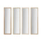Wandspiegel Home ESPRIT Wit Bruin Beige Grijs Kristal polyestyreen 35 x 2 x 125 cm (4 Stuks)