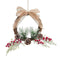 Kerstkroon Wit Rood Groen Natuurlijk Rotan Plastic Ananas 25 x 25 cm