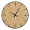 Muurklok Zwart Natuurlijk PVC Ijzer Hout MDF 80 x 4,5 x 80 cm