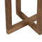 Bijzettafel Natuurlijk Gehard glas Sparrenhout 50 x 38 x 60 cm