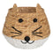 Mand Kat Wit Zwart Beige Natuurlijke Vezel 41 x 41 x 38 cm