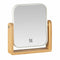 Spiegel met Ondersteuning Andrea House Wit Mat 18 x 4,5 x 20 cm Bamboe
