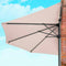 Parasoll 240 x 125 x 250 cm Taupe Aluminium