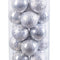 Kerstballen Zilverkleurig Plastic 6 x 6 x 6 cm (20 Stuks)