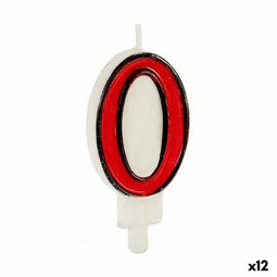 Kaars Verjaardag Cijfer 0 (12 Stuks)