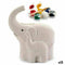 Spaarpot Olifant Keramisch Wit (8,3 x 14 x 12 cm) (12 Stuks)