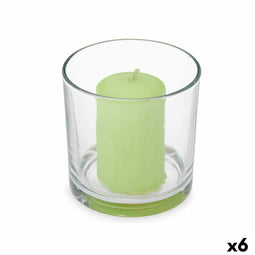 Geurkaars 10 x 10 x 10 cm (6 Stuks) Glas Jasmijn