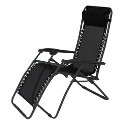 Vouwbare Stoel Non gravity Zwart 95 x 65 x 106 cm