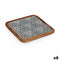 Middenstuk Etnisch 25 x 25 cm Wit Bruin Zwart Hars Mangohout (6 Stuks)