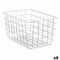 Veelzijdige mand Rechthoekig Zilverkleurig Metaal 38 x 21 x 26 cm (6 Stuks)