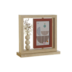 Fotolijsten Home ESPRIT Natuurlijk Terra cotta Kristal Hout MDF Scandinavisch 25 x 7 x 23 cm