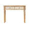 Zijtafel met 2 lades Wit Bruin Mangohout 98 x 77 x 42 cm Curve