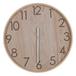 Muurklok Natuurlijk Hout 60 x 60 x 5,5 cm