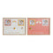 Fotolijst met Knijpers DKD Home Decor 42 x 2 x 32 cm Kinderen Hout MDF Regenboog (2 Stuks)