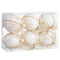 Kerstballen Wit Polyfoam Weefsel 6 x 6 x 6 cm (6 Stuks)