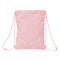 Rugtas met Koordjes Safta Bunny Roze 26 x 34 x 1 cm