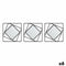 Set spiegels Vierkant Abstract Zwart Polypropyleen 78 x 26 x 2,5 cm (6 Stuks)