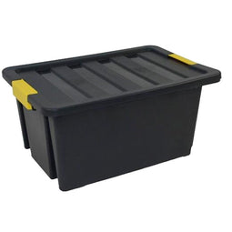 Opbergbak met Deksel Archivo 2000 Zwart 43 x 63 x 30 cm 55 L