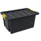 Opbergbak met Deksel Archivo 2000 Zwart 43 x 63 x 30 cm 55 L