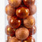 Kerstballen Koper Plastic 6 x 6 x 6 cm (20 Stuks)