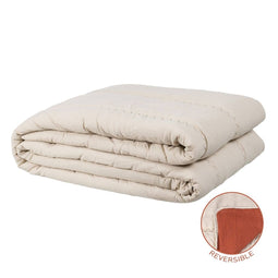 Sprei 230 x 280 cm Beige Donkerrood