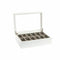 Doos-Juwelenkistje DKD Home Decor 102182 Horloges 28 x 19 x 9 cm Kristal Wit Hout MDF