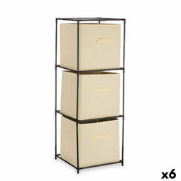 Planken Zwart Natuurlijk Polypropyleen Ijzer TNT (Non Woven) 35 x 35 x 102 cm (6 Stuks)