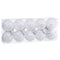 Kerstballen Wit Zilverkleurig Plastic Weefsel Pailletten 6 x 6 x 6 cm (10 Stuks)