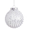 Kerstballen Wit Zilverkleurig Plastic Weefsel Pailletten 6 x 6 x 6 cm (10 Stuks)