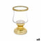Kaarshouder Fluitglas Gouden Staal 12 x 19,5 x 12 cm (6 Stuks)