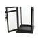Lykta Home ESPRIT Zwart Gouden Metaal Kristal 19 x 19 x 50 cm (2 Onderdelen)