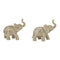 Decoratieve figuren DKD Home Decor 22,7 x 11 x 20,8 cm Olifant Beige Gouden Koloniaal (2 Stuks)