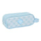 Pennenetui met 2 vakken Glow Lab Cisnes Licht Blauw 21 x 8 x 6 cm