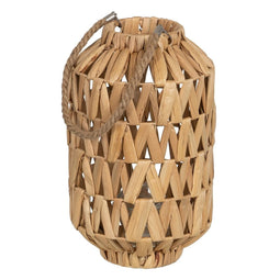 Lykta Kaarshouder Lykta Beige Metaal Kristal Waterhyacint 23 x 23 x 39 cm