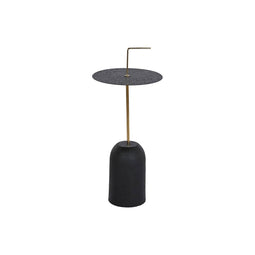 Bijzettafel DKD Home Decor 30 x 30 x 68 cm Zwart Gouden Ijzer