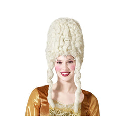 Vintage Pruik Wit Krullend Haar