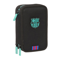 Driedubbele Pennenzak F.C. Barcelona Zwart 12.5 x 19.5 x 5.5 cm (36 Onderdelen)