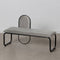 Kruk 110 x 40 x 68 cm Synthetisch materiaal Grijs Metaal