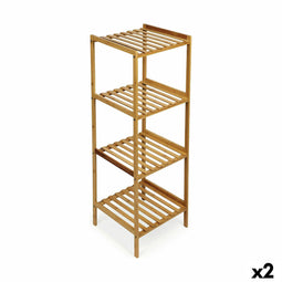 Planken Confortime Natuurlijk 4 Planken Bamboe 35 x 35 x 100 cm (2 Stuks)