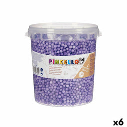 Materiaal voor handarbeid Ballen Lila polyestyreen (6 Stuks)