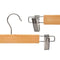 Kleerhangerset Klemmen Bruin Zilverkleurig Hout Metaal 28,5 x 2,5 x 11,5 cm (24 Stuks)