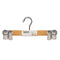 Kleerhangerset Klemmen Bruin Zilverkleurig Hout Metaal 28,5 x 2,5 x 11,5 cm (24 Stuks)
