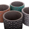 Plantenbakkenset Fiore Cement 14 x 14 x 12 cm (4 Stuks)