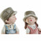 Decoratieve figuren DKD Home Decor 24 x 35 x 36 cm Blauw Roze Kinderen (2 Stuks)
