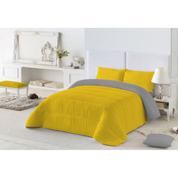 Dekbed Naturals Colors 300 gsm Grijs Mosterd (Bed van 90) (180 x 260 cm)