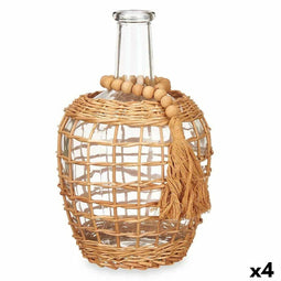 Decoratieve Karaf Bruin Kristal 20 x 30 x 20 cm (4 Stuks)