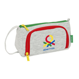 Schoolpennenzak Benetton Pop Grijs (20 x 11 x 8.5 cm)
